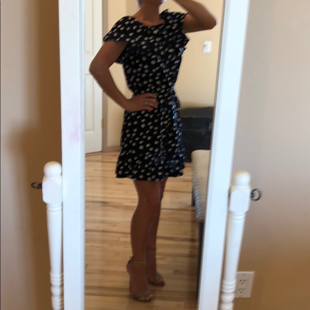 Merona black polka dot dress